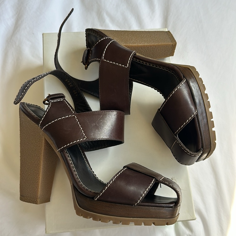 YSL brown heels - authentic 40.5